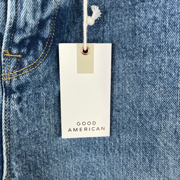 GOOD AMERICAN Good 90's Duster Straight Leg Jeans-12/31 - Picture 3 of 4